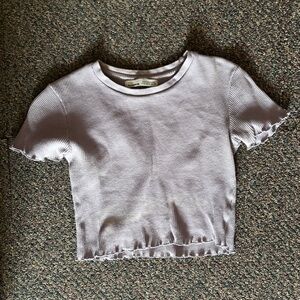 Pull&Bear Lilac Crop Top